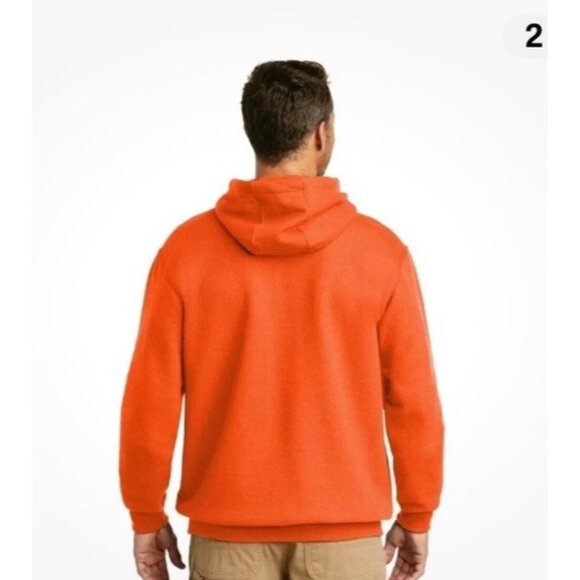 CARHARTT LOOSE FIT BLAZE ORANGE HOODIE MENS SZ SMALL WORK WEAR CONSTRUCTION - Picture 2 of 5